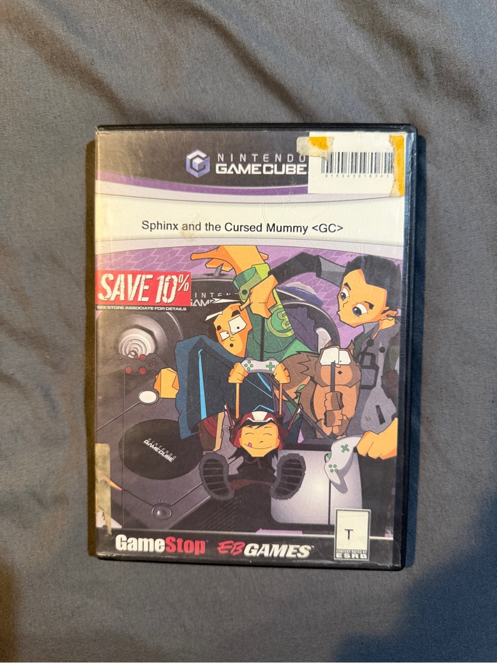 Nintendo GameCube Game Sphinx and the Cursed Mummy – Black with Purple Artwork